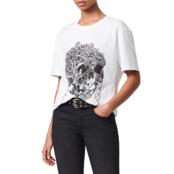 All Saints Tops - (NWOT) ALLSAINTS • Mila Forest Skull Graphic Tee